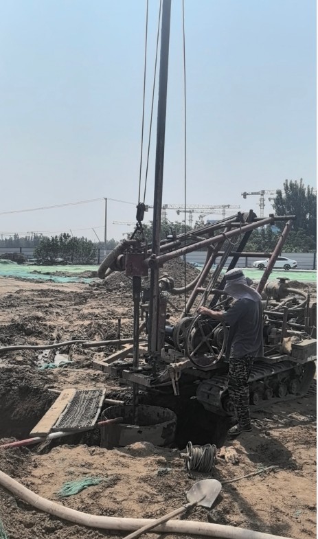 长治郊区工地打井